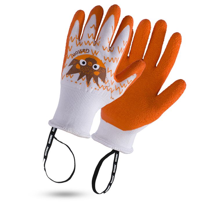 Gant de jardinage enfant orange, GASTON le hérisson