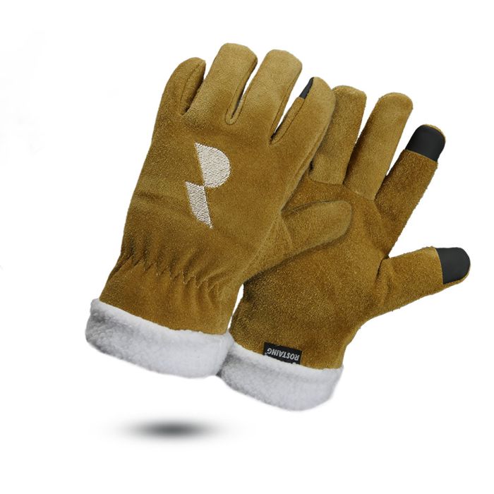 Gant de travail hiver chaud en cuir, fourré et tactile MONTBLANC