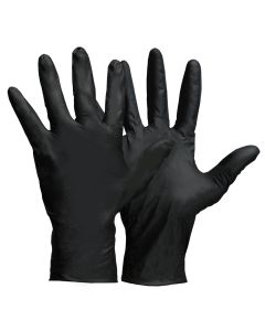 Boite de 100 gants jetables noires en Nitrile MECANO