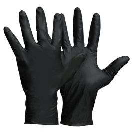 Boite de 100 gants jetables noires en Nitrile ROSTAING MECANO